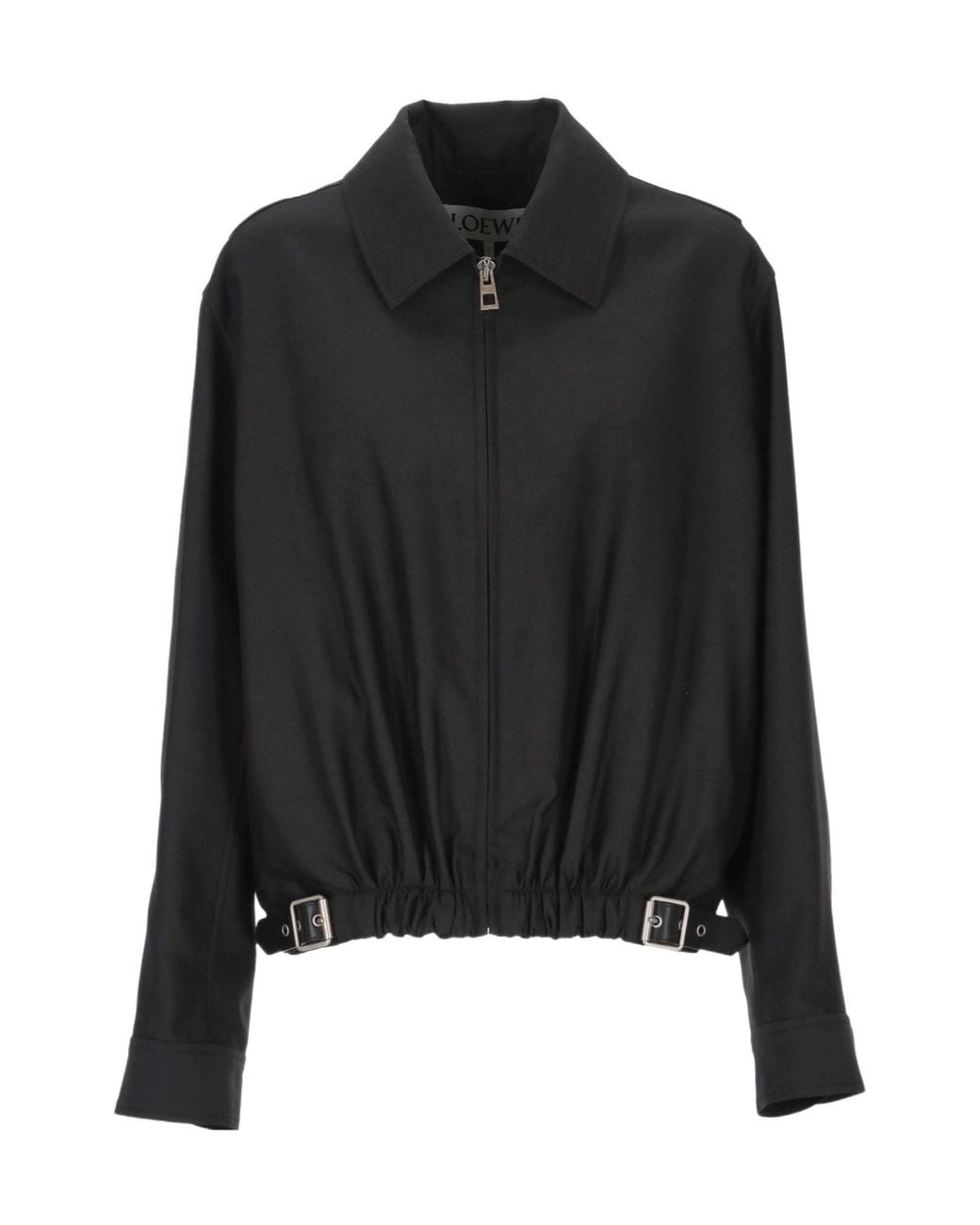 Loewe Black Belted Zip-Up Jacket