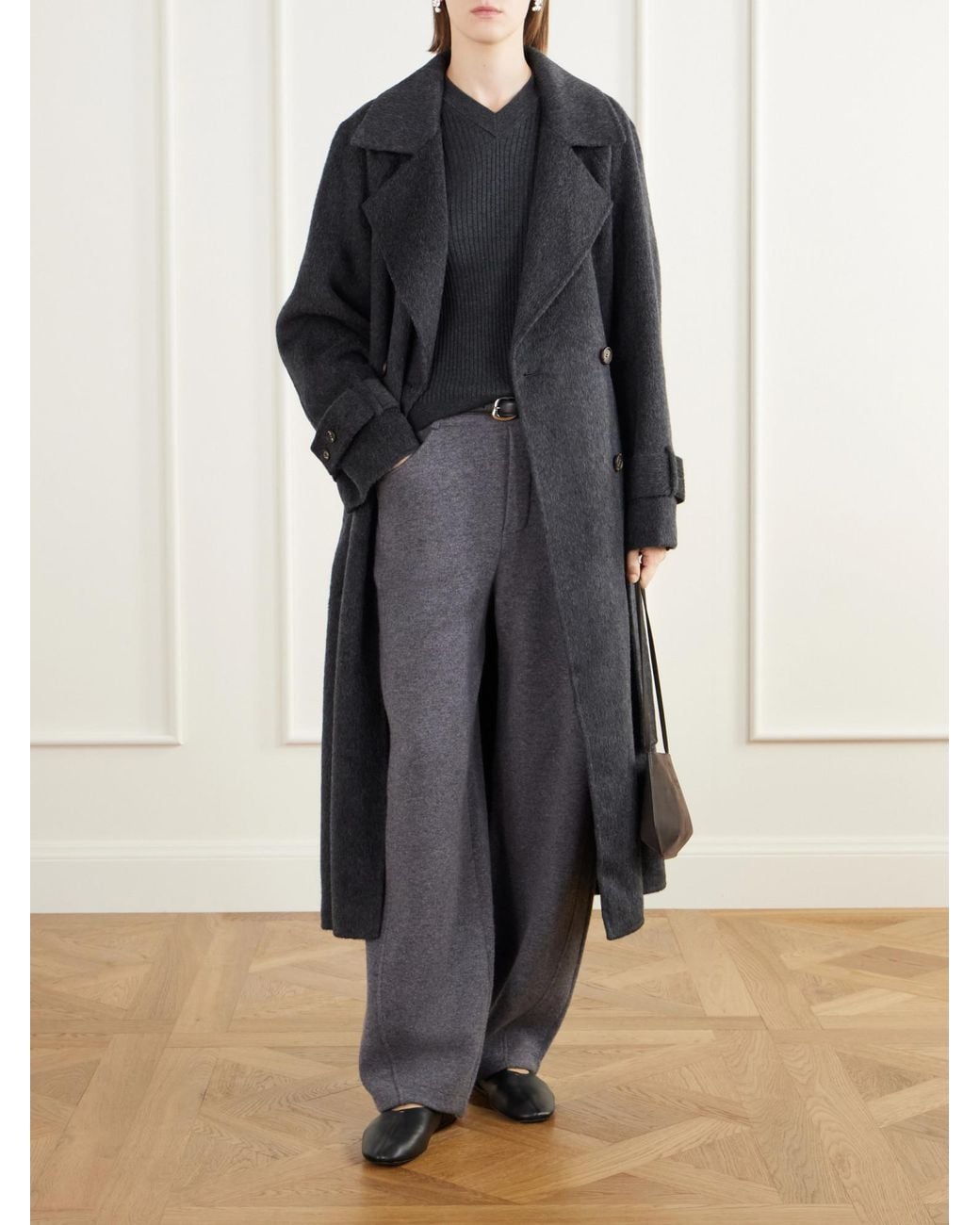 Lisa Yang Blue Ribbed Cotton And Cashmere-Blend Sweater