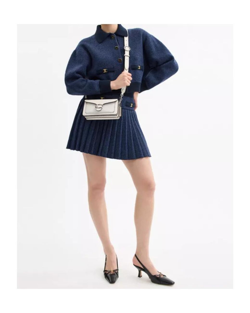 COACH White Tabby Monogrammed Shoulder Bag