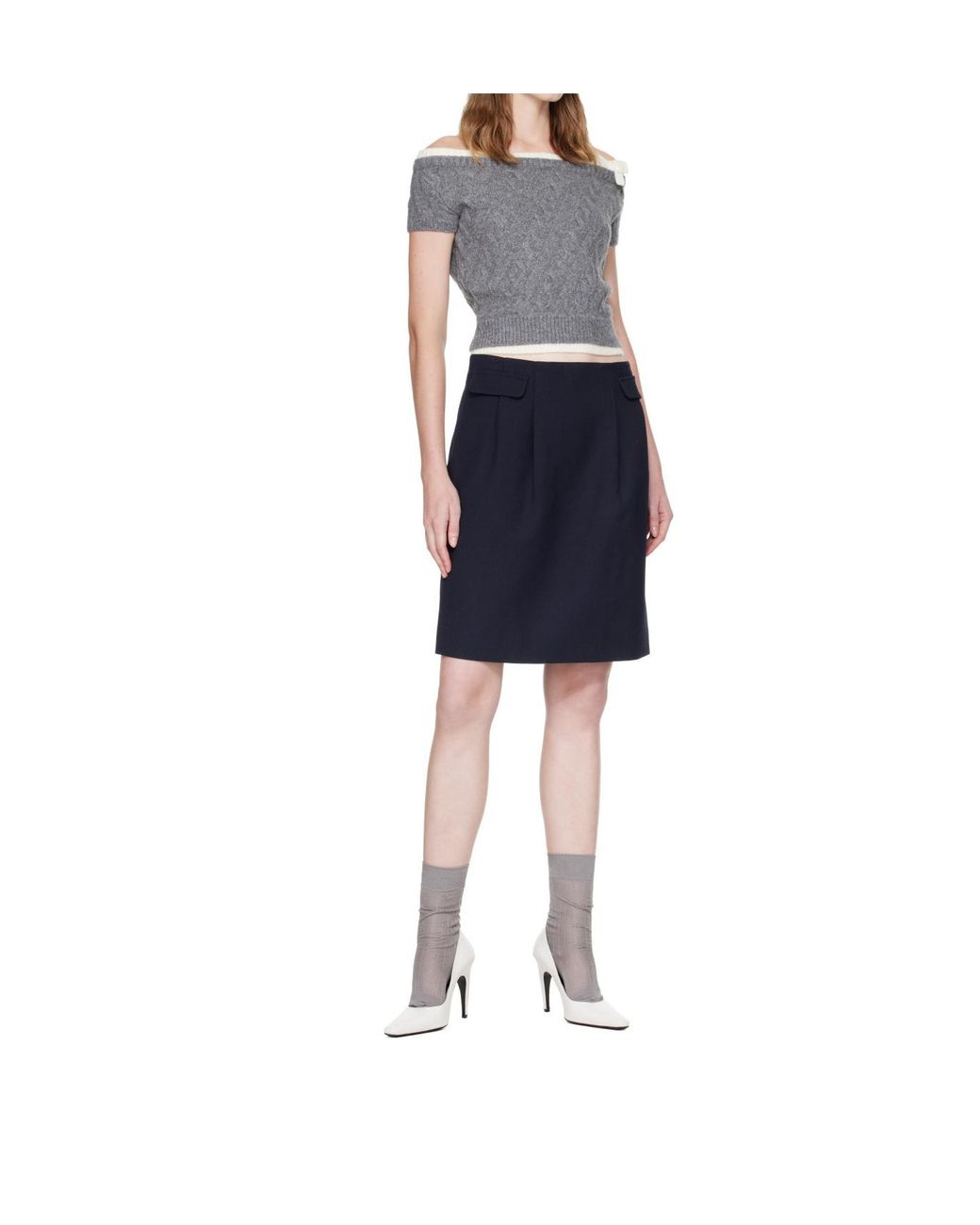 ShuShu/Tong Blue Pleated Skirt