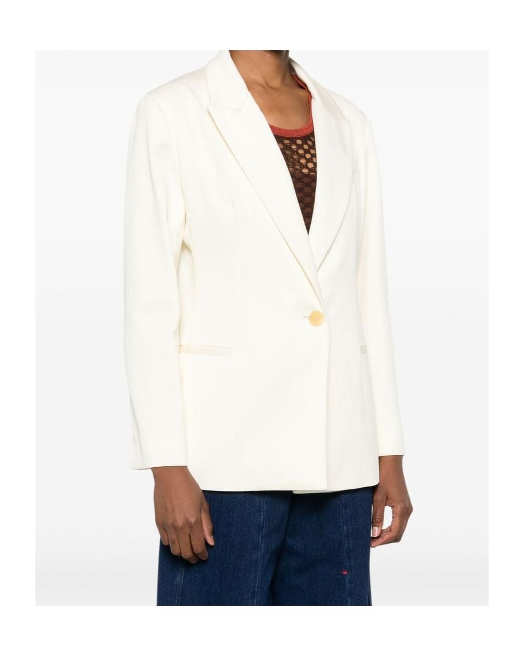 Forte_forte White Long Sleeve Blazer