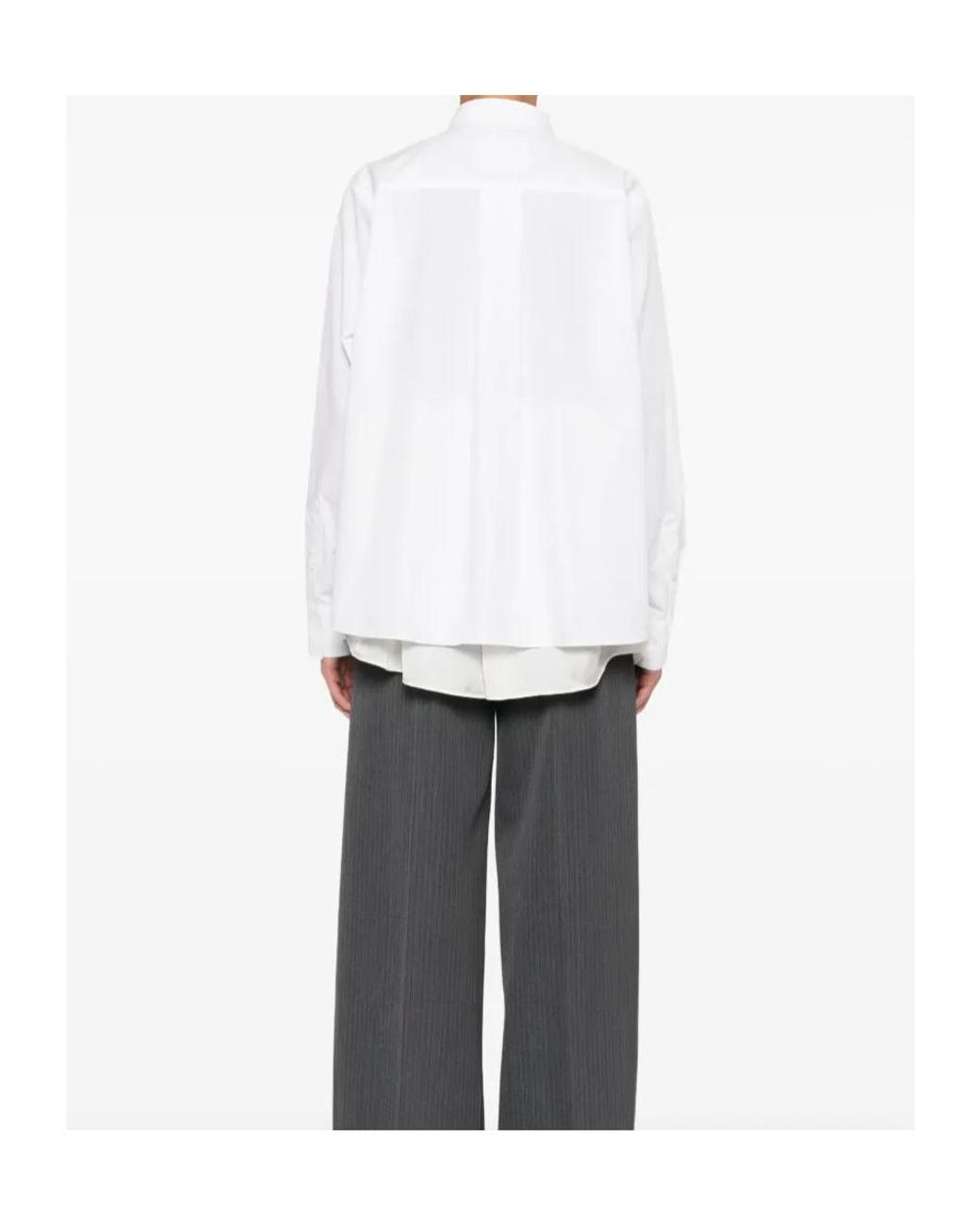 Sacai White Long Sleeve Shirt