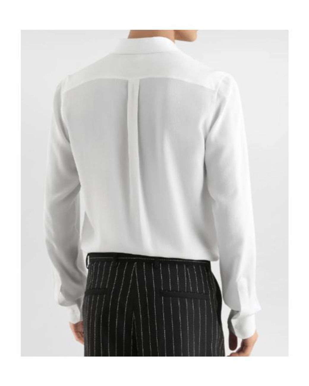 Dolce & Gabbana White Collared Long-Sleeve Shirt for men