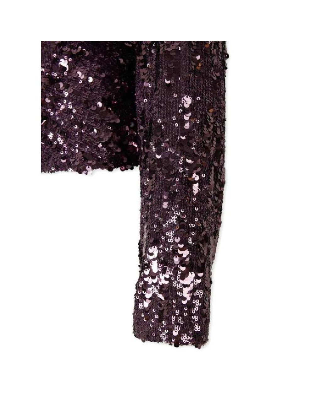 Rabanne Purple Sequin-Detail Long-Sleeve Top