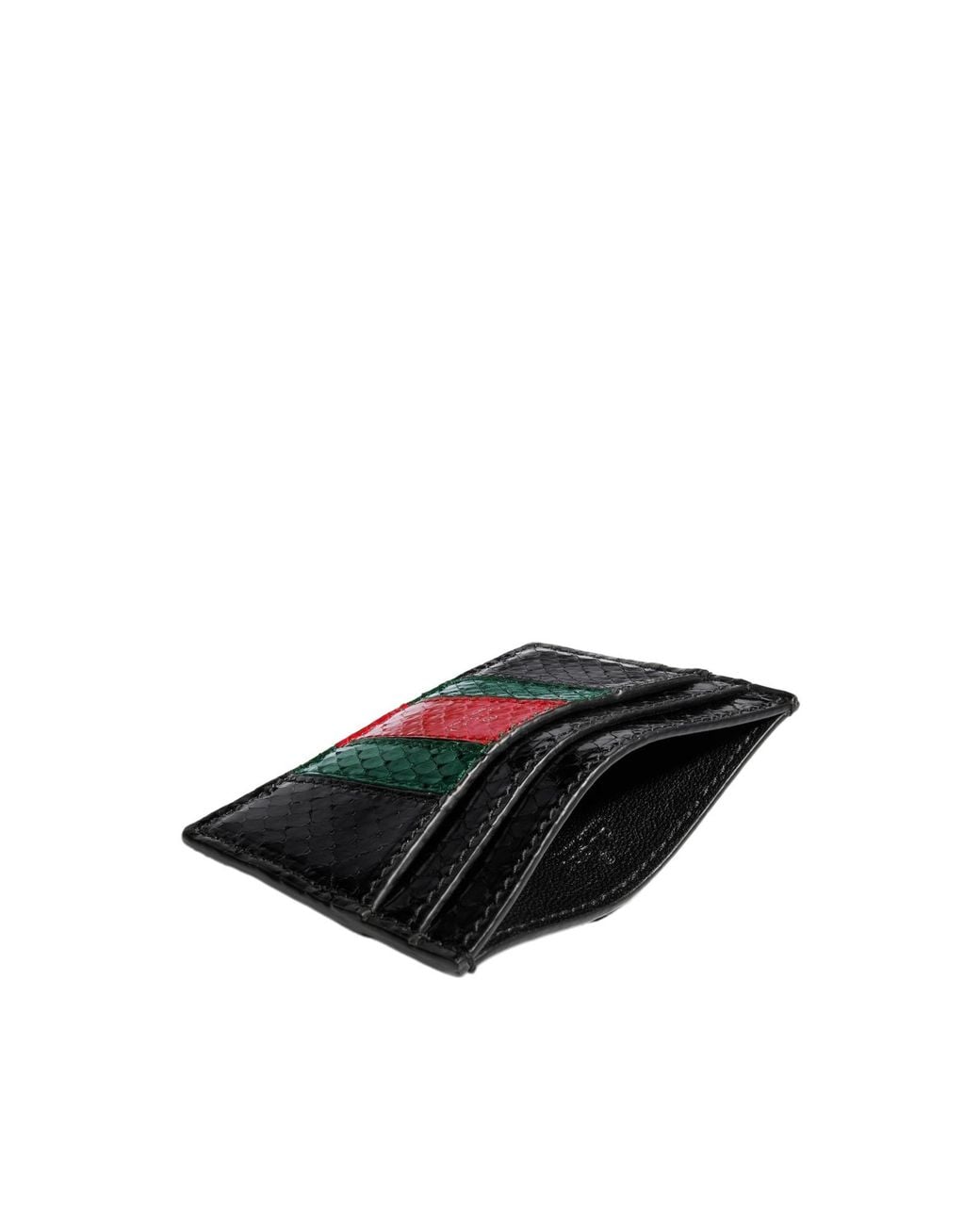 Gucci Black Web Trademark Card Case for men