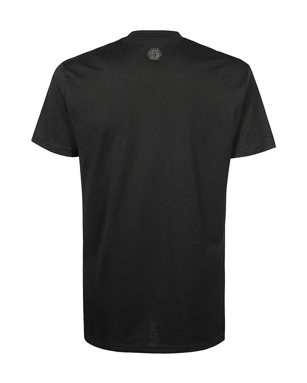 Philipp Plein Black Graphic-Print Cotton T-Shirt for men