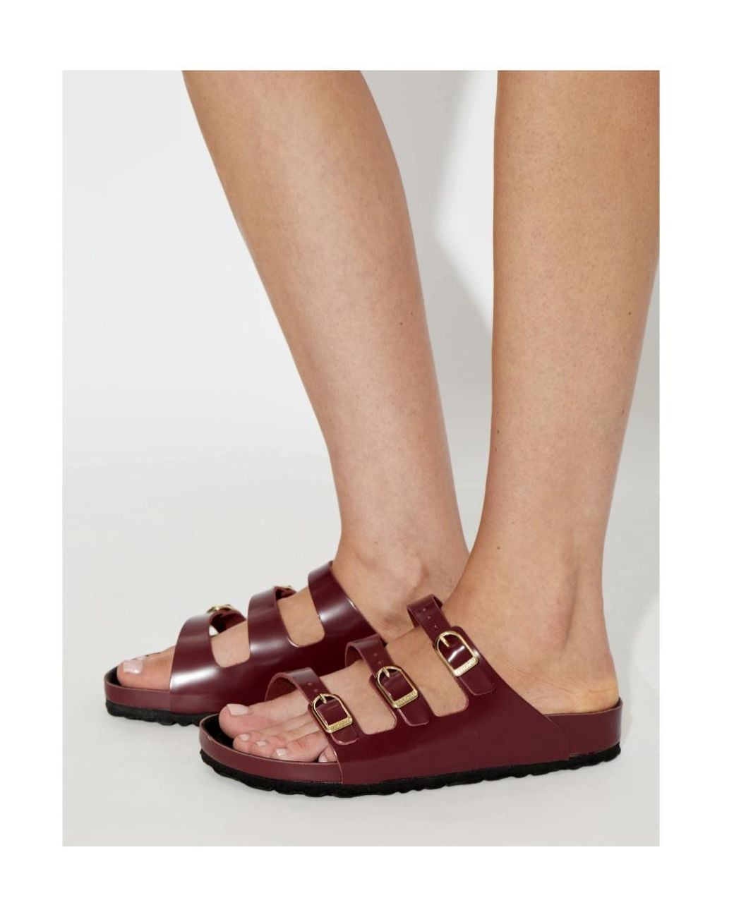Birkenstock Brown Florida Fresh Triple-Strap Slides