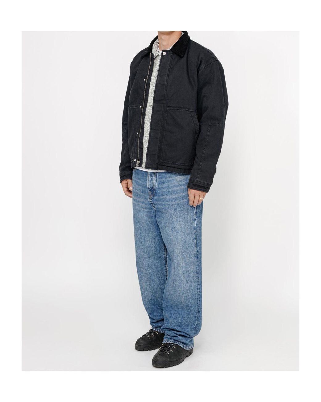 Stussy Blue Quilted Cotton Clothes for men