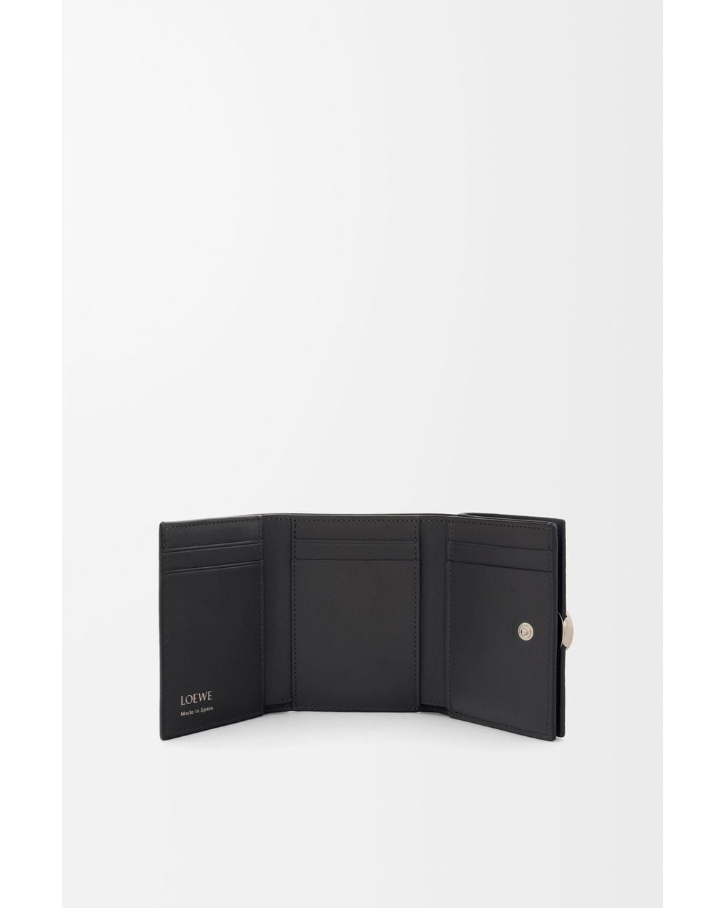 Loewe Black Pebble Trifold Wallet