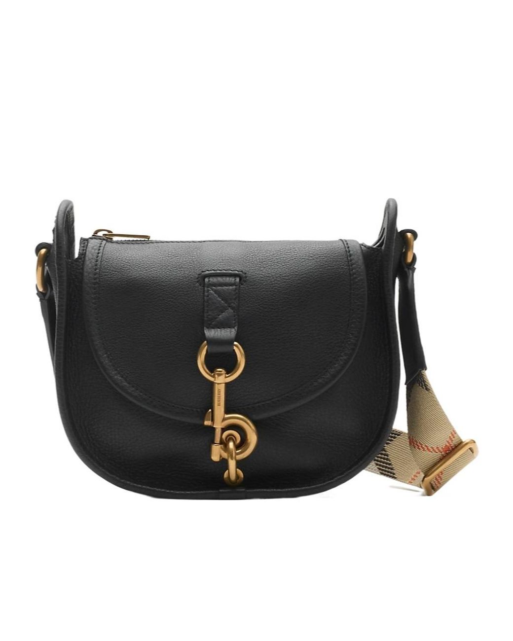 Burberry Black Mini B Clip Messenger Bag
