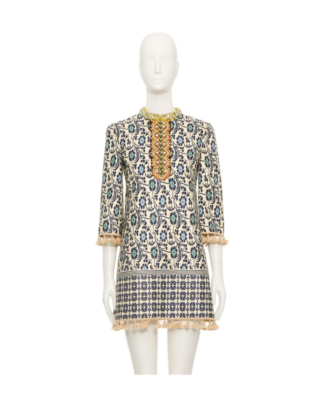 Valentino White Floral-Print Dress