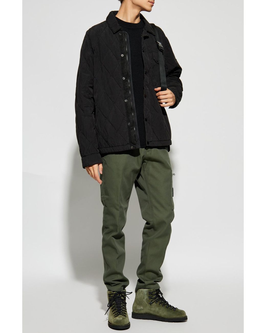 Stone Island Black Logo Patch Knitted Jumper for men