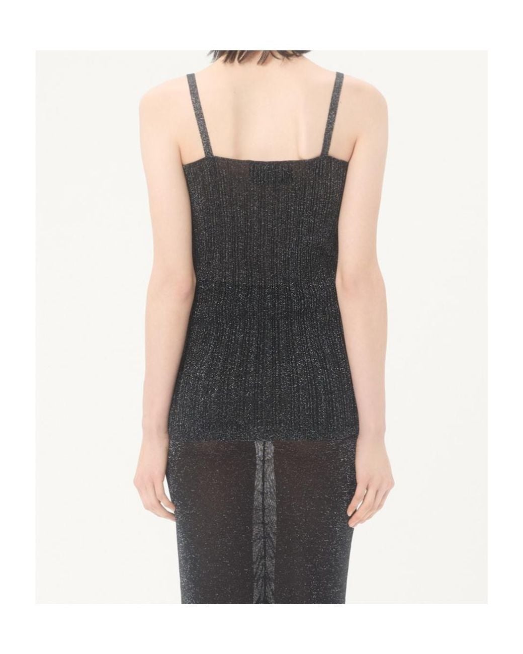 Valentino Black Lurex Knit Top