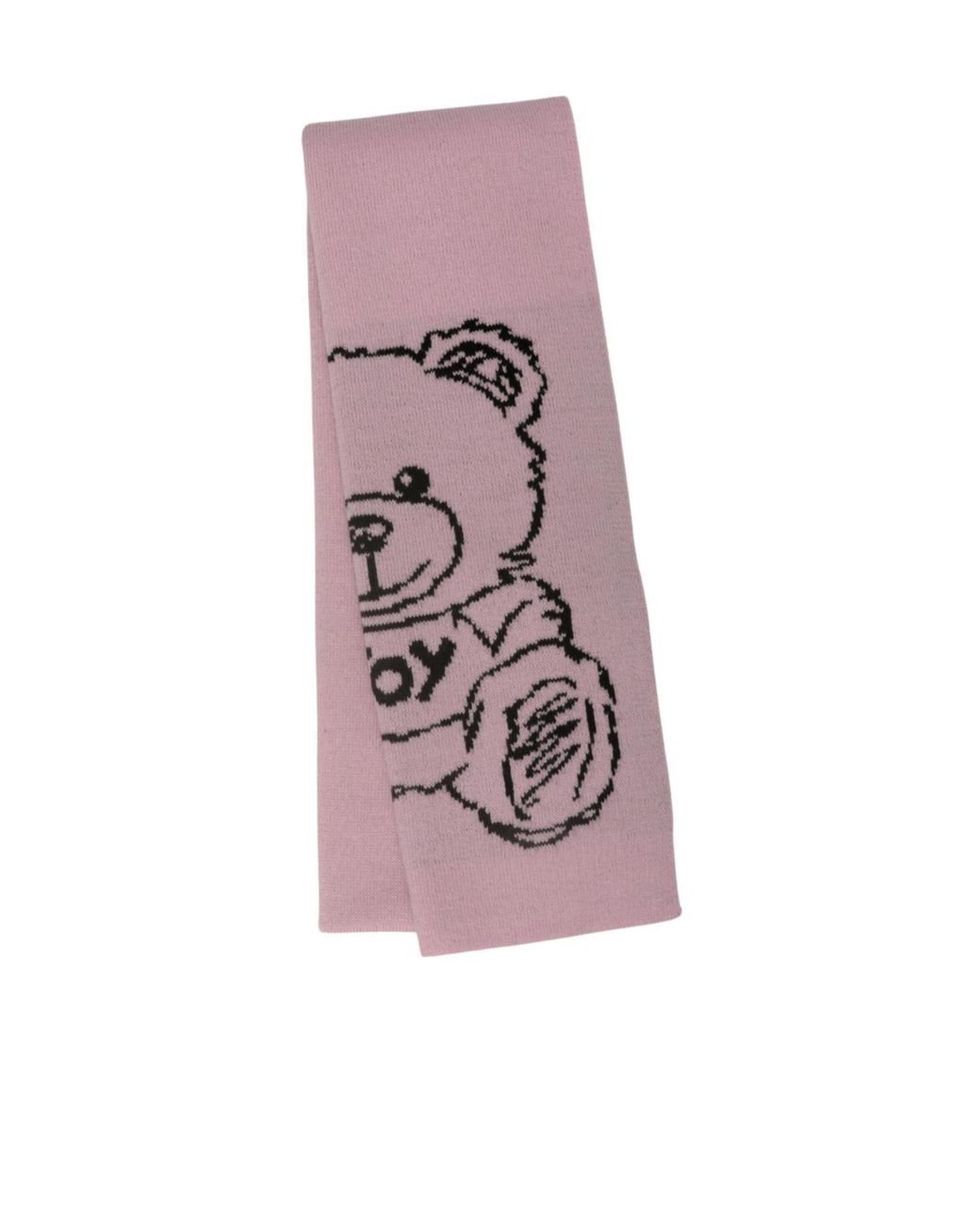 Moschino Pink Teddy Bear Pattern Scarf for men