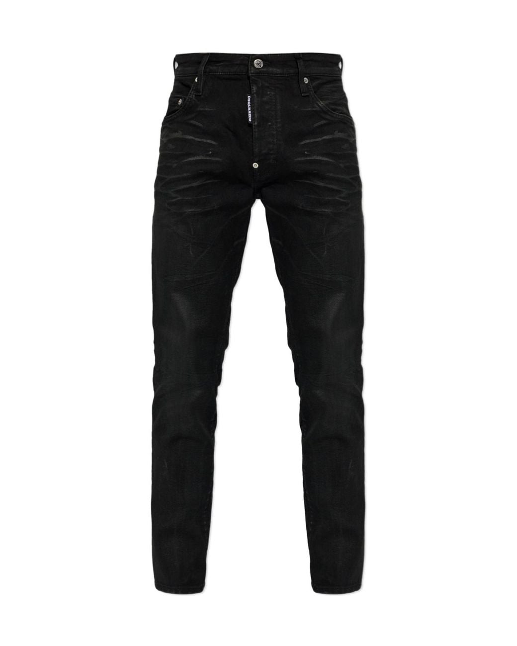 DSquared² Black Belt-Loops Jeans for men