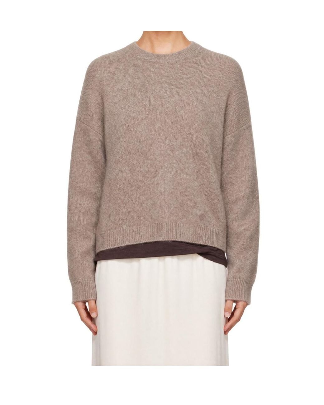 Loulou de Saison Natural Crew-Neck Long-Sleeve Sweater