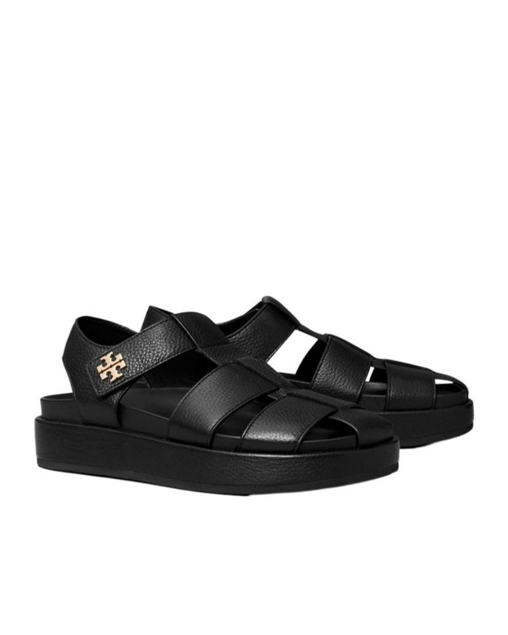 Tory Burch Black Kira Sport Fisherman Sandals