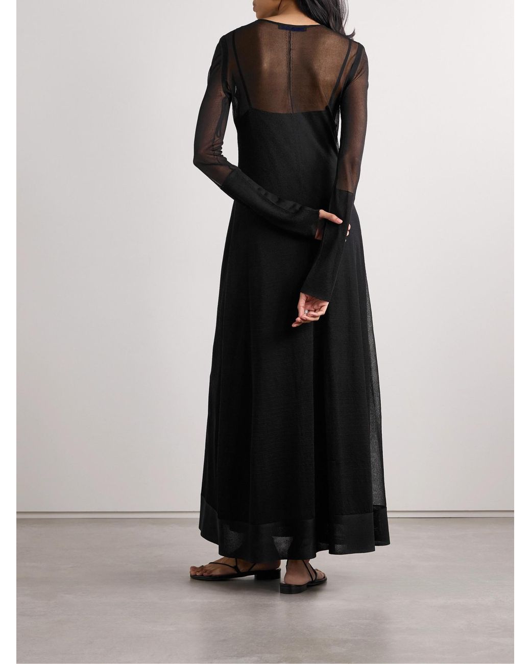 Proenza Schouler Black Silk Maxi Dress