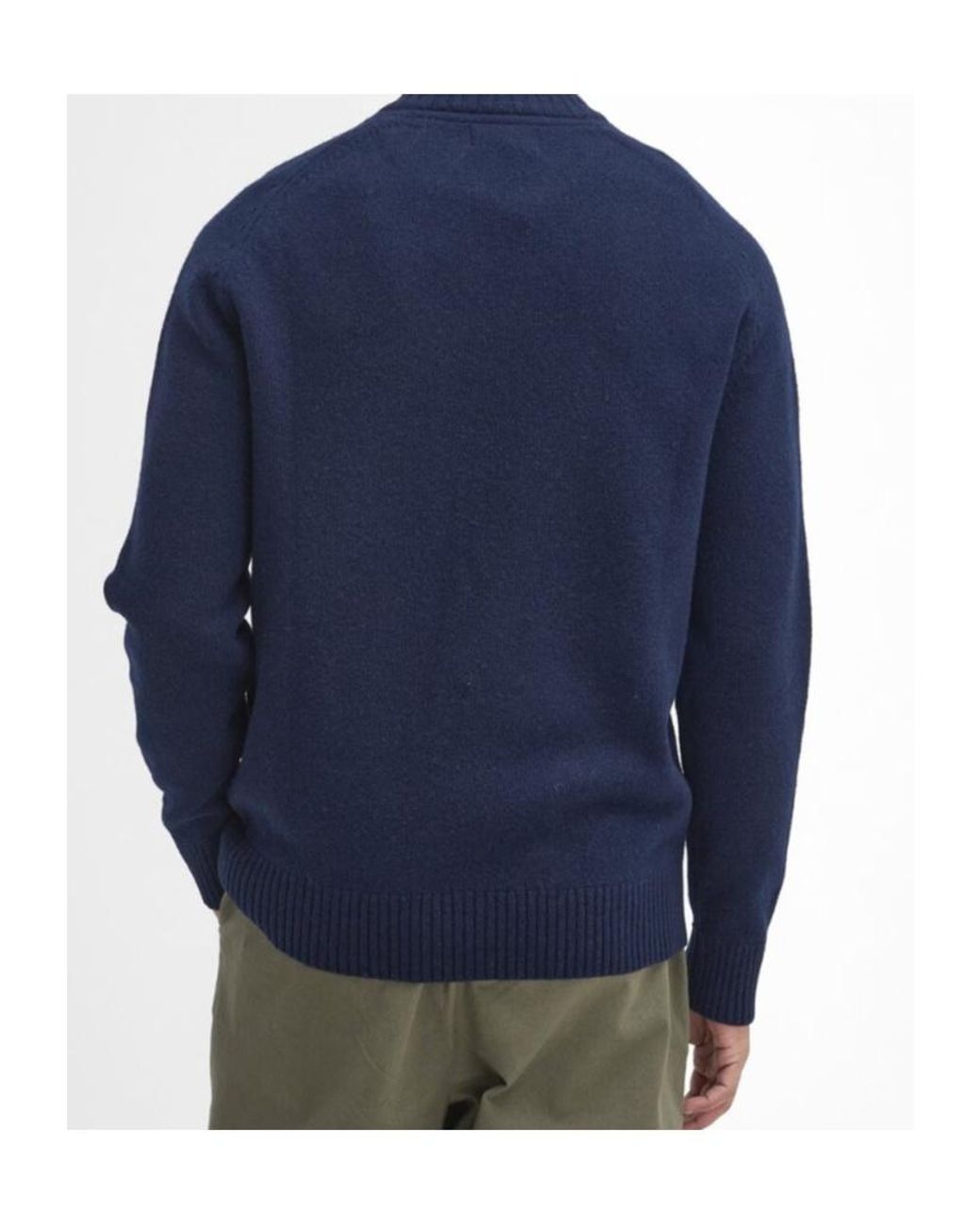 Barbour Blue Crew Neck Sweater for men