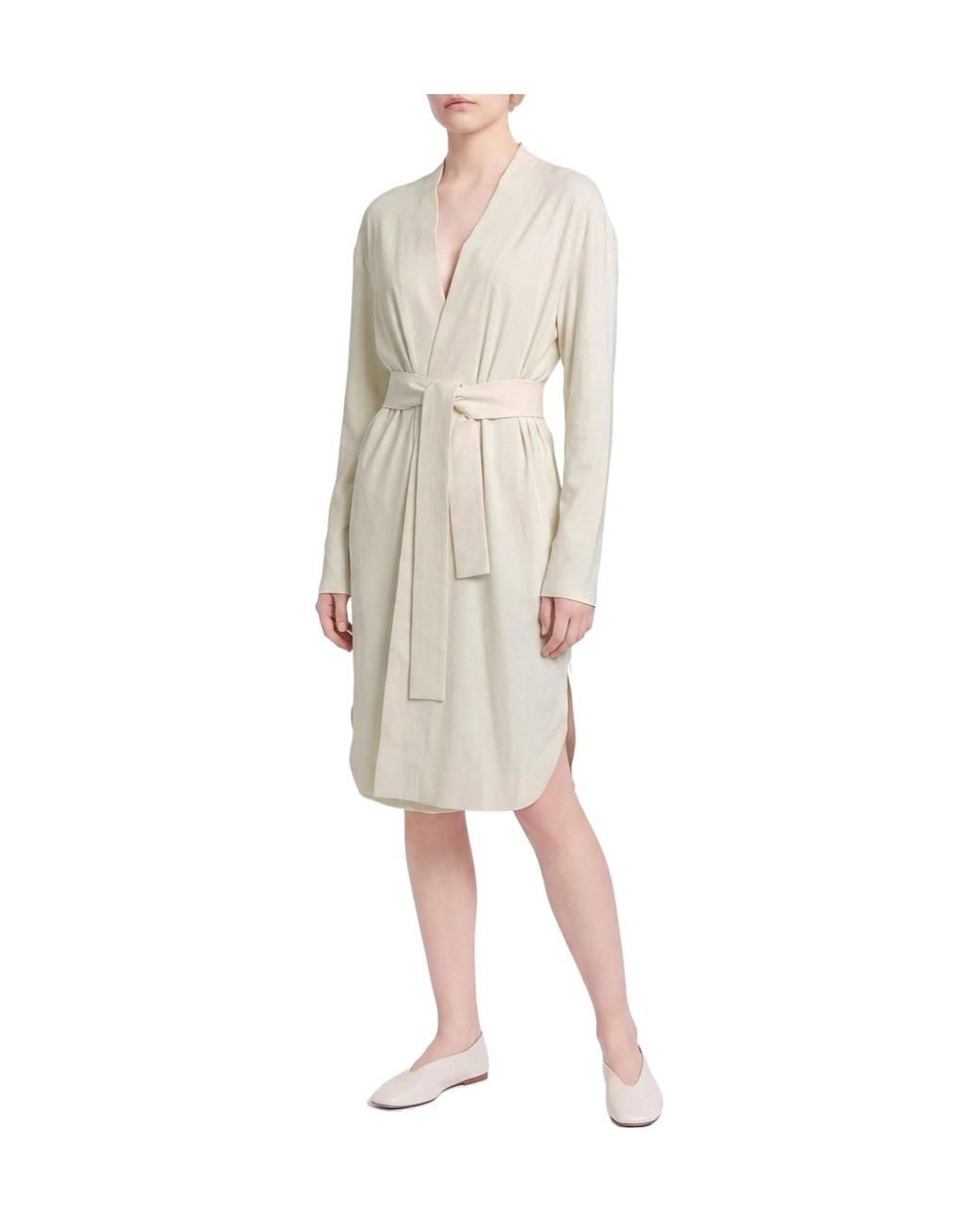 Max Mara White Overcoat & Trench Coat Polyester, Elastane