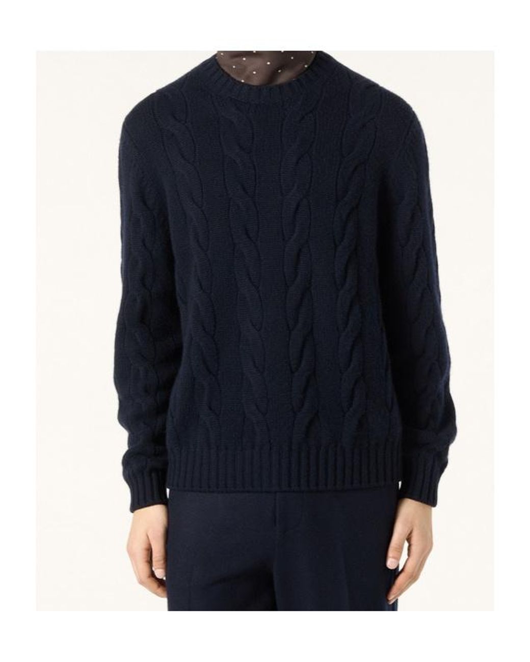 Loro Piana Blue Napier Crewneck for men