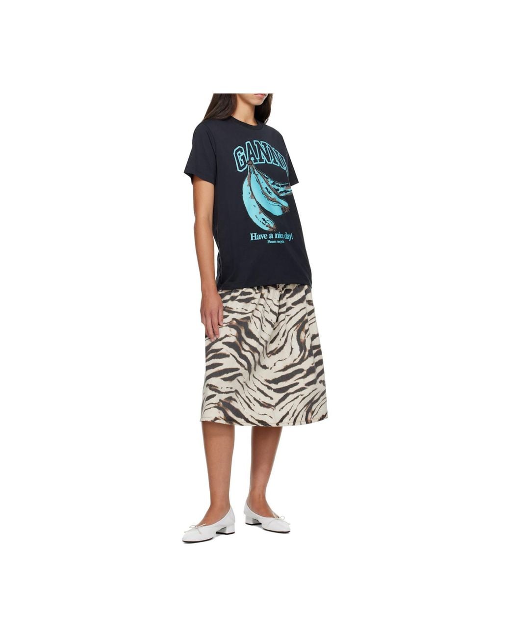 Ganni Natural Skirt