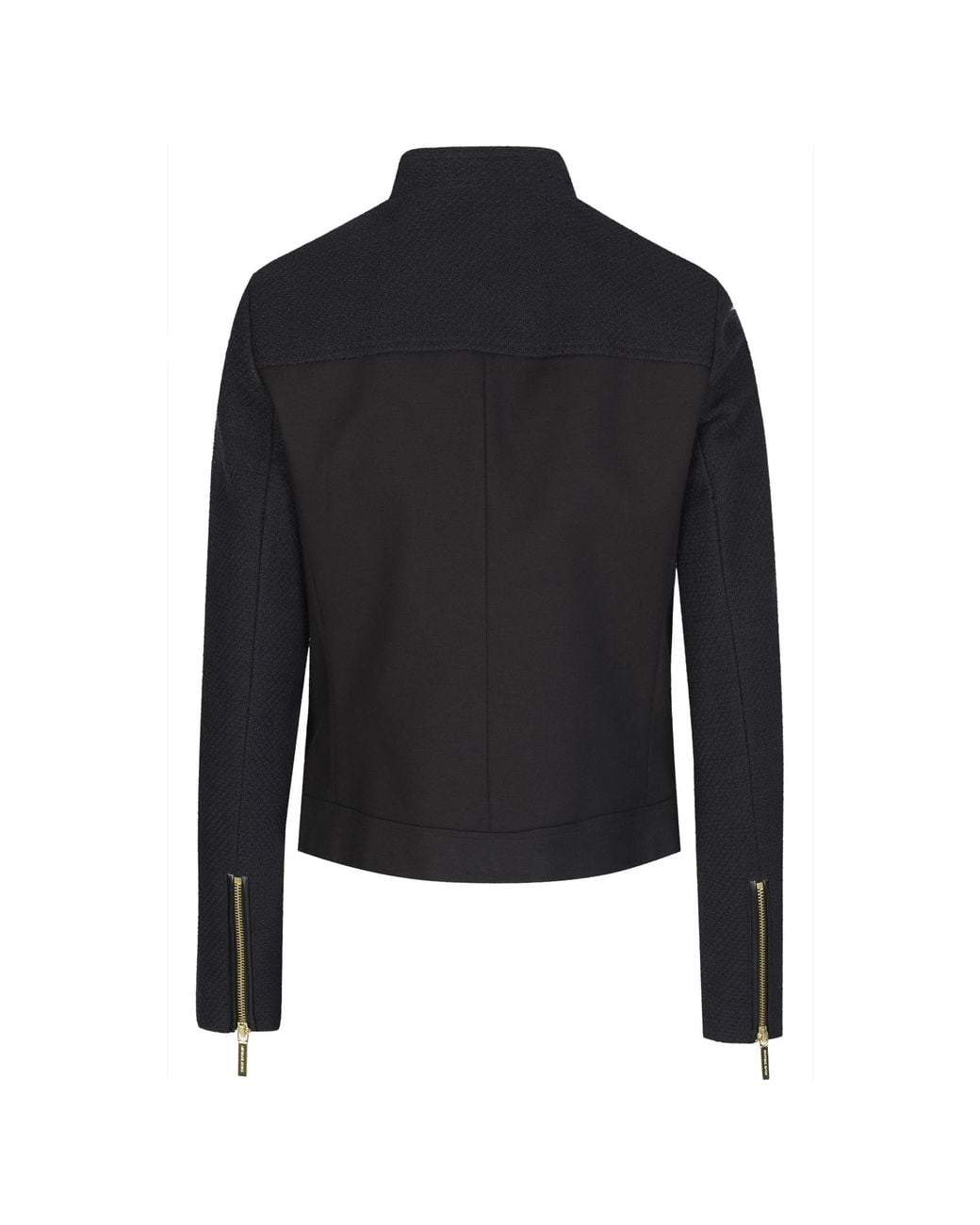 Michael Kors Black Zipped Panelled Jacket