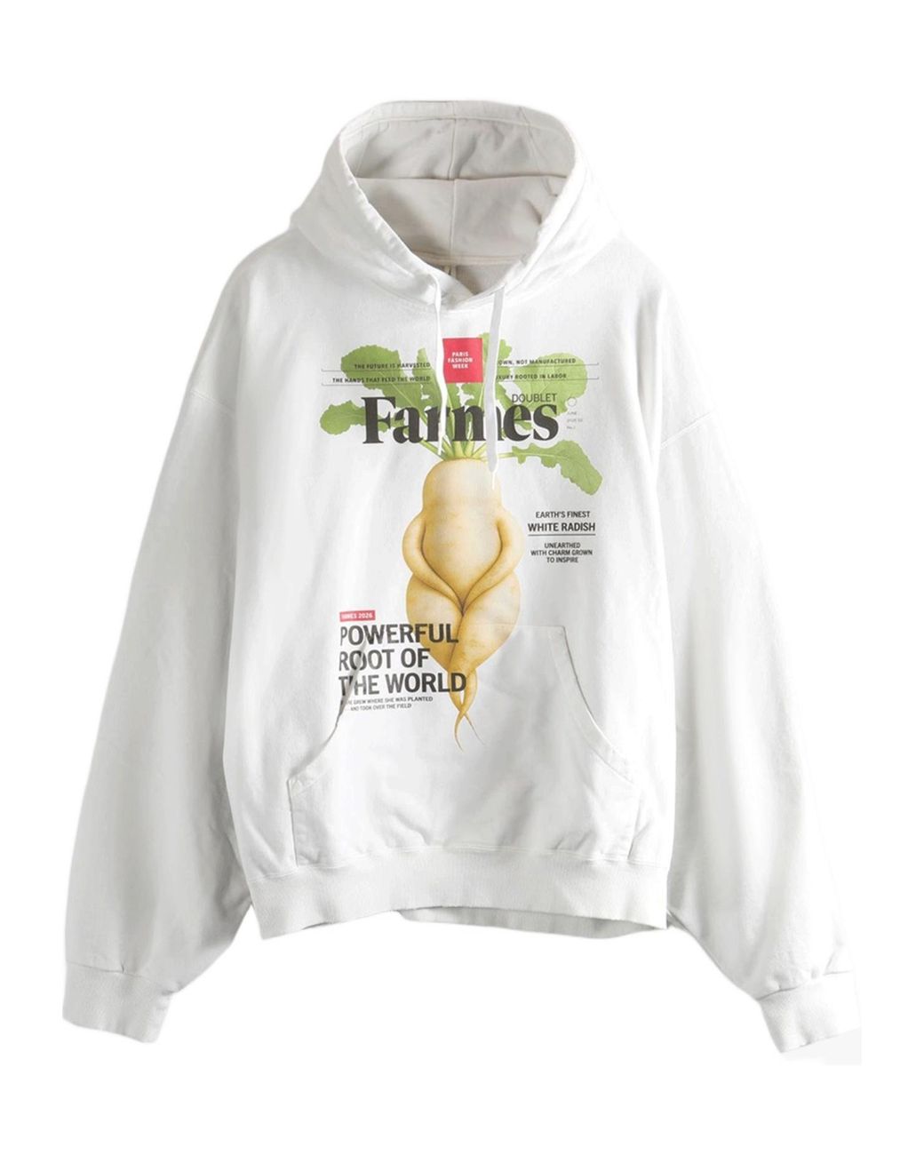 Doublet White Farmes Magazine Cover Printed Hoodie for men