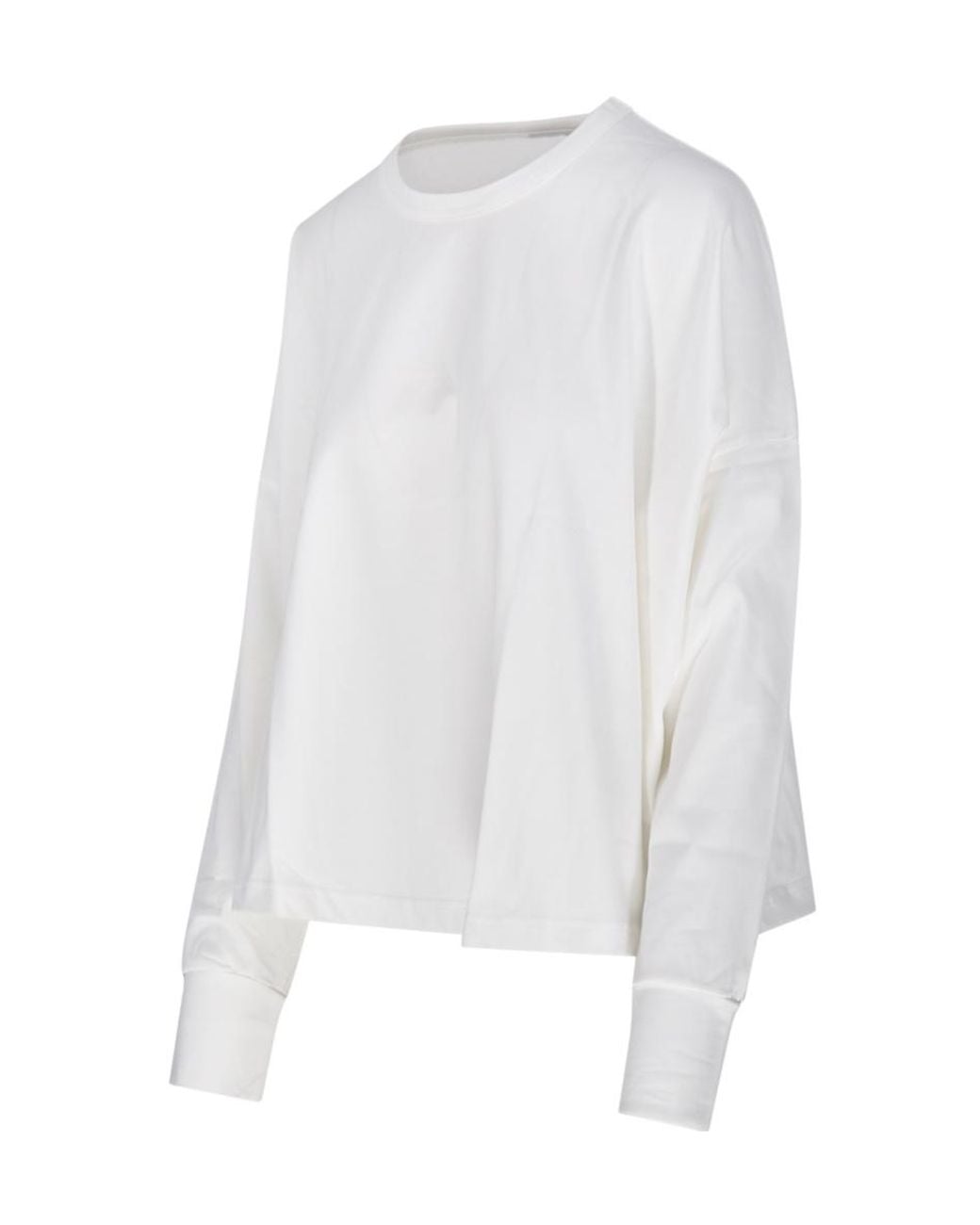 Studio Nicholson White Loop Long Sleeved Crewneck T-Shirt