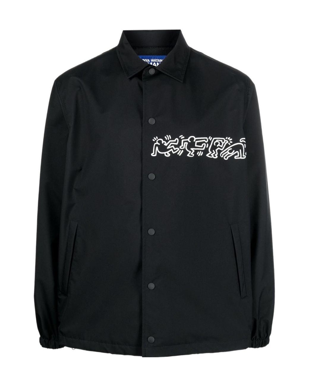 Junya Watanabe Black Printed Shirt-Style Casual Jacket for men
