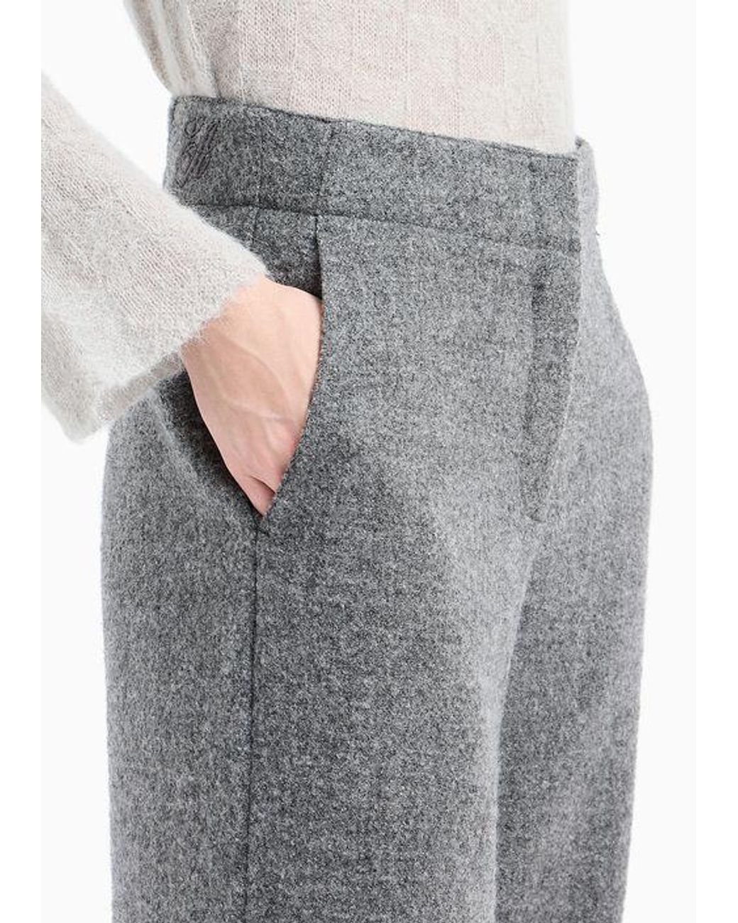 Emporio Armani Gray Flannel Trousers