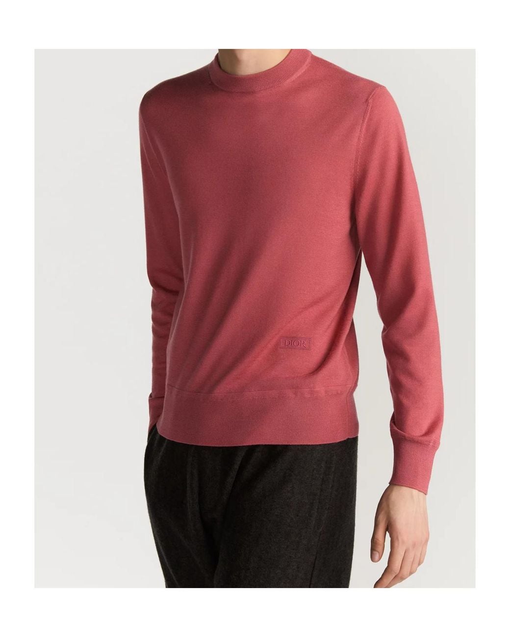 Dior Red Cd Icon Round Neck Sweater for men