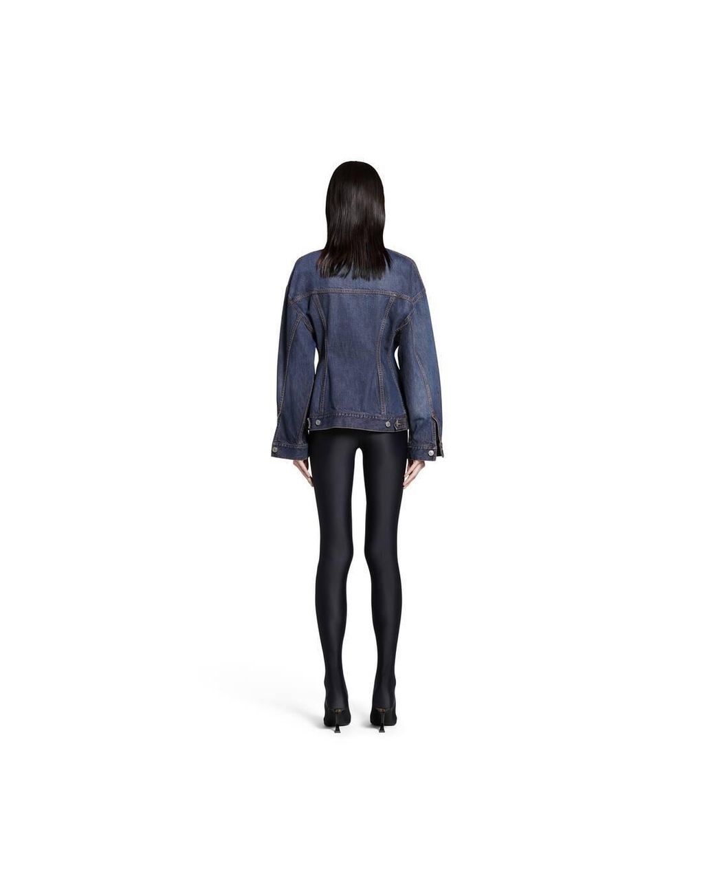 Balenciaga Blue Collared Button-Up Denim Jacket