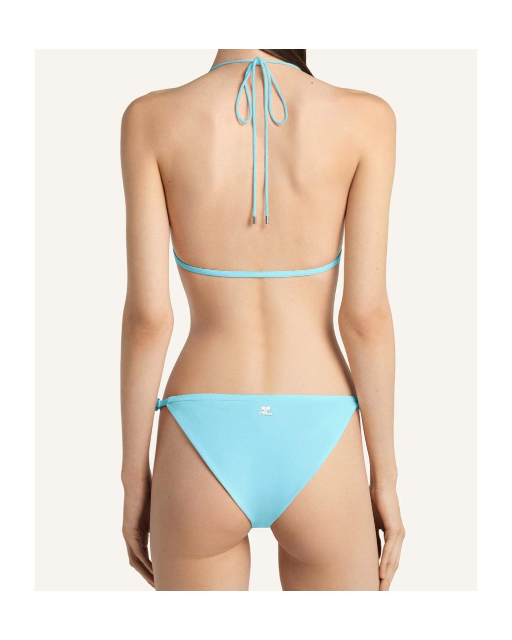 Courreges Blue Buckle-Detail Bikini Set