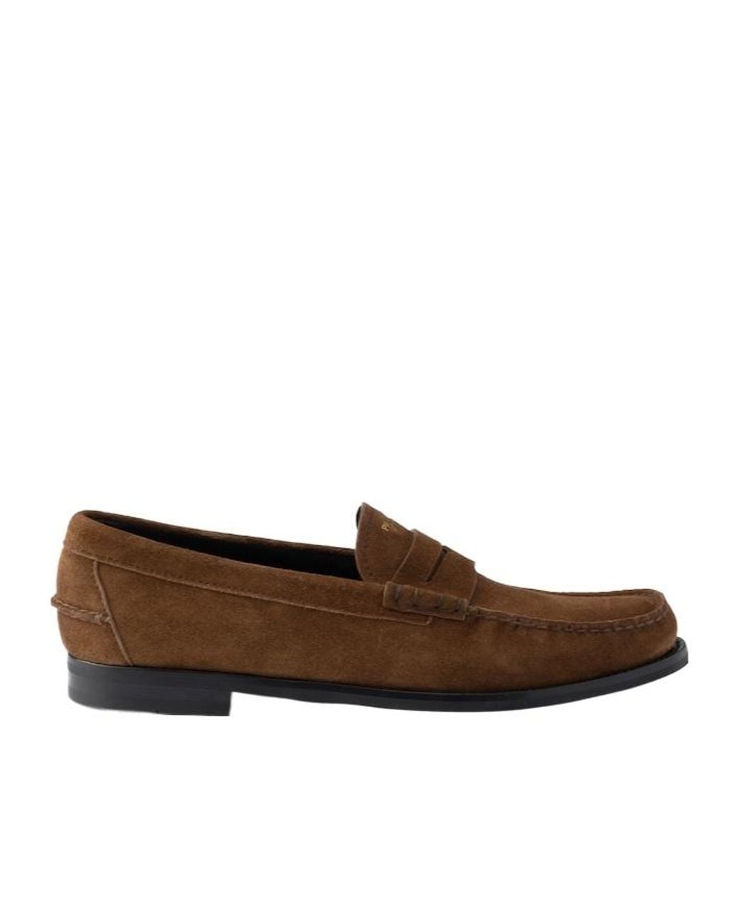 Prada Brown Penny Loafers for men