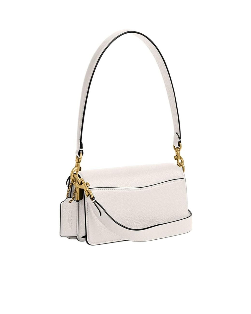 COACH White Flap Shoulder Bag