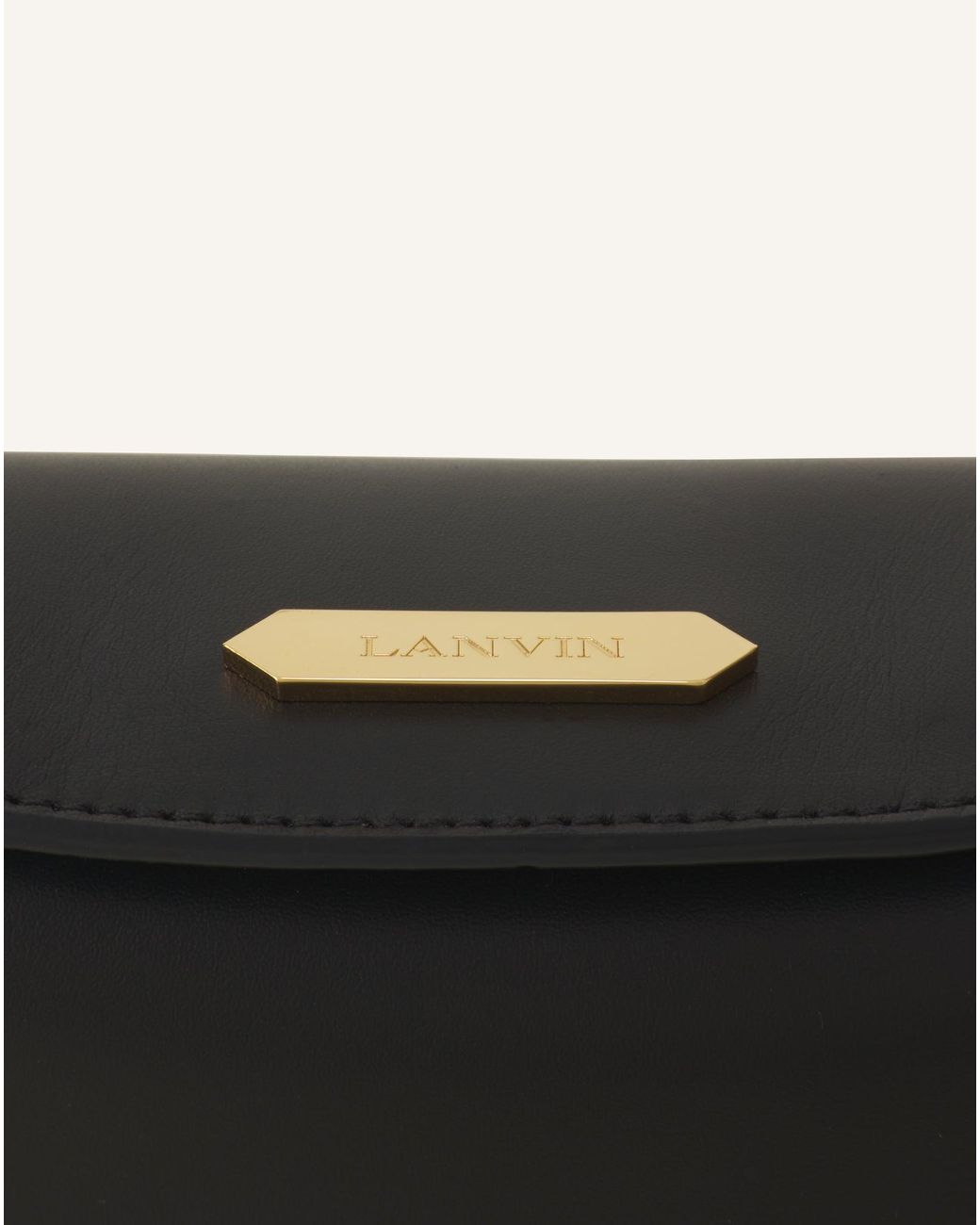 Lanvin Black Compagnon Flap Shoulder Bag