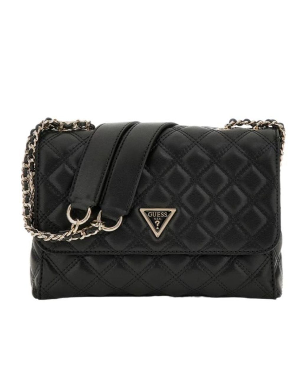 Guess Black Giully Quilted Shoulder Bag