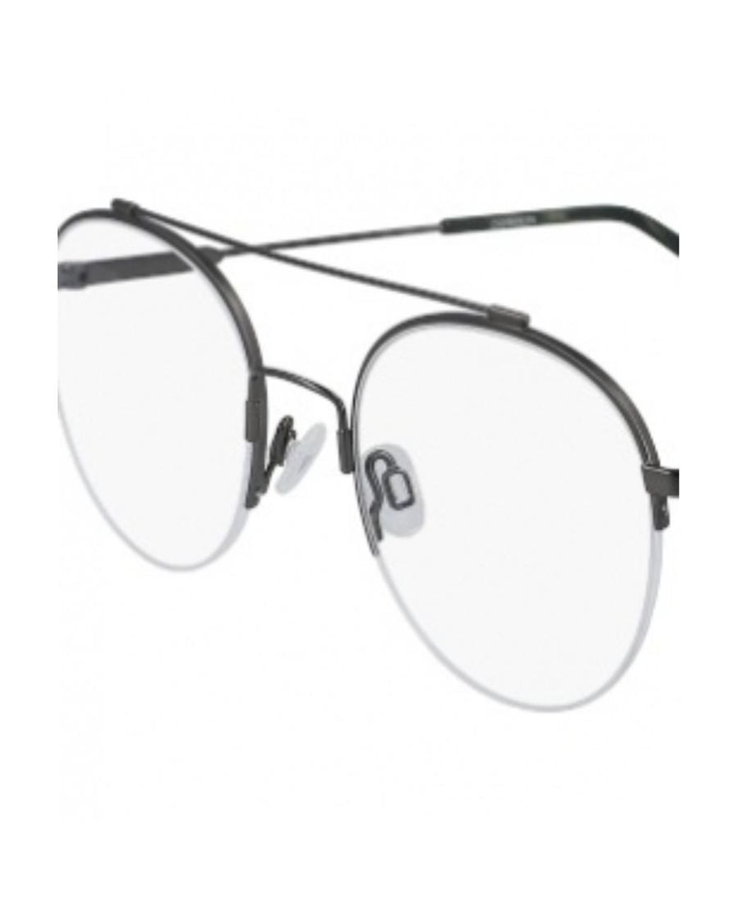 Calvin Klein White Half-Frame Flat Mirror for men