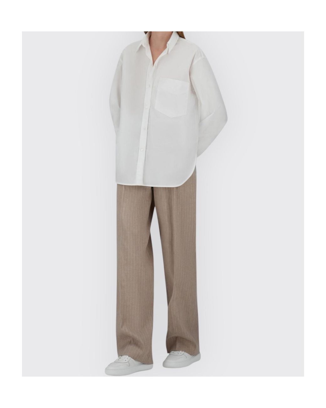 Herno White Logo Embroidered Long-Sleeved Shirt