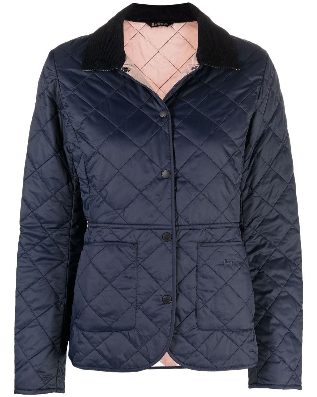 Barbour Black Deveron Quilted Buttoned Jacket