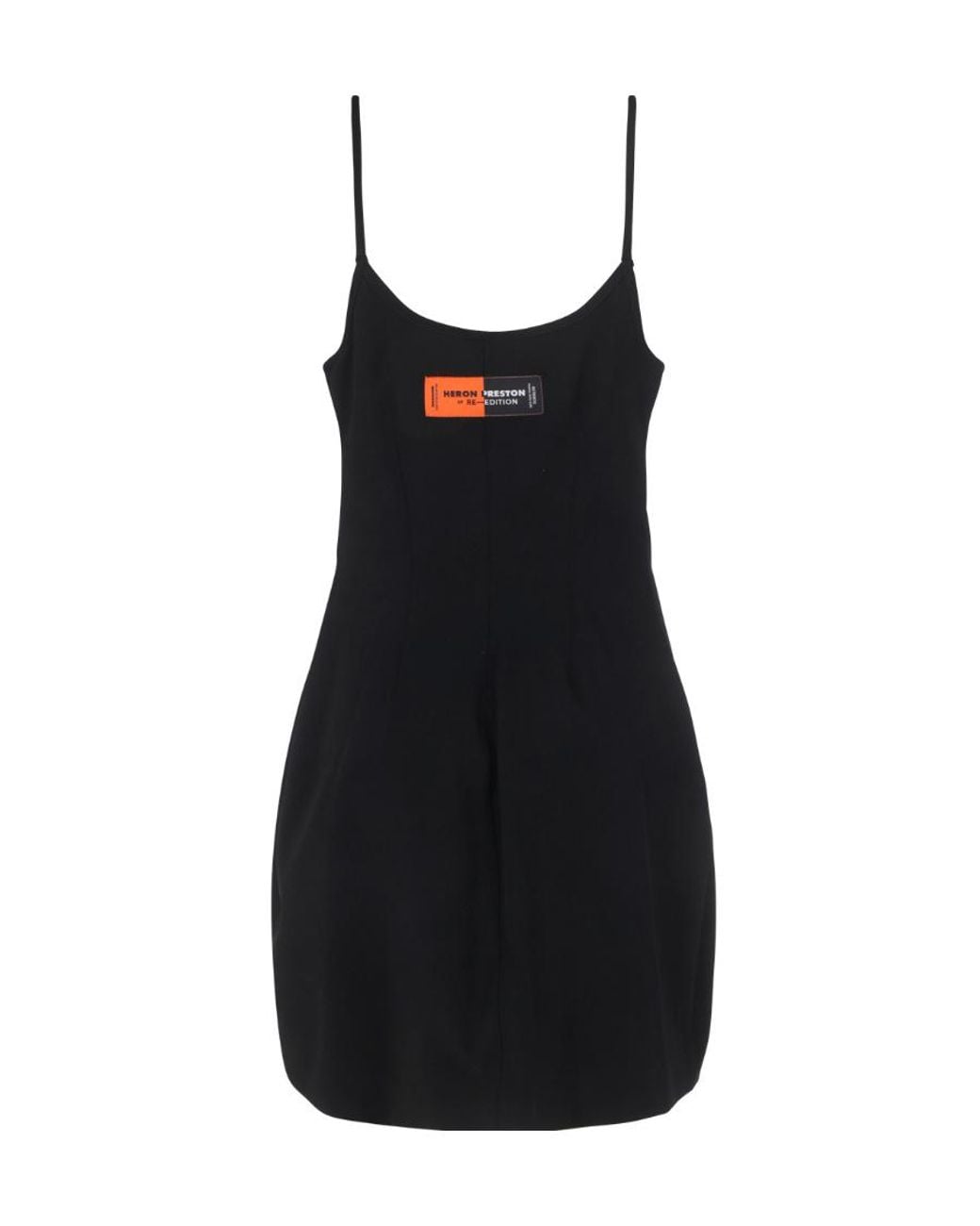 Heron Preston Black Logo Tape Zipped Mini Dress