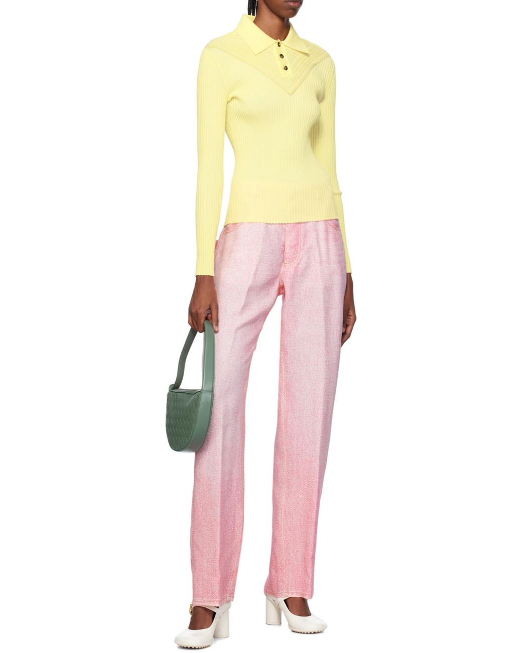 Bottega Veneta Green Intrecciato Shoulder Bag