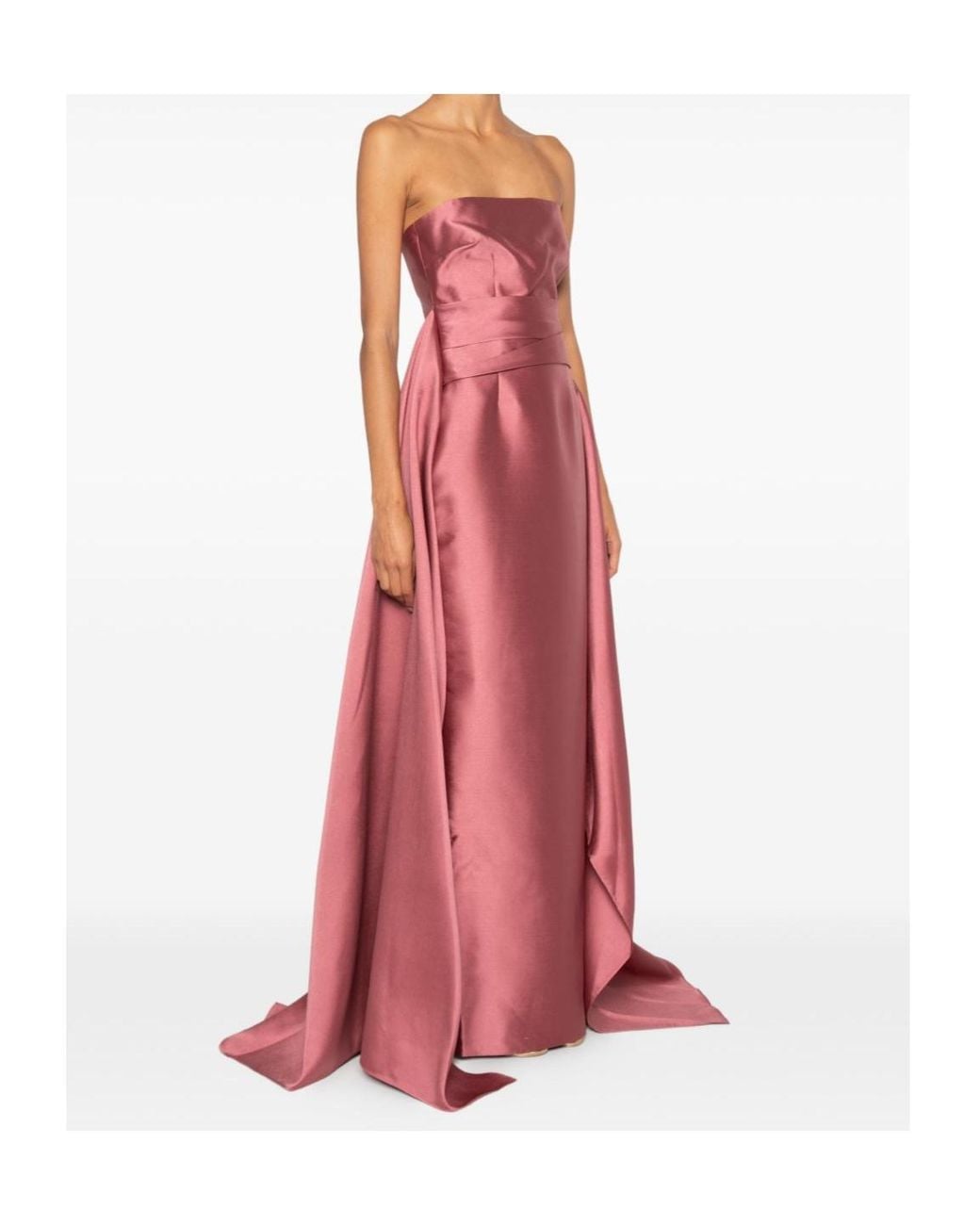 Solace London Pink Strapless Dress