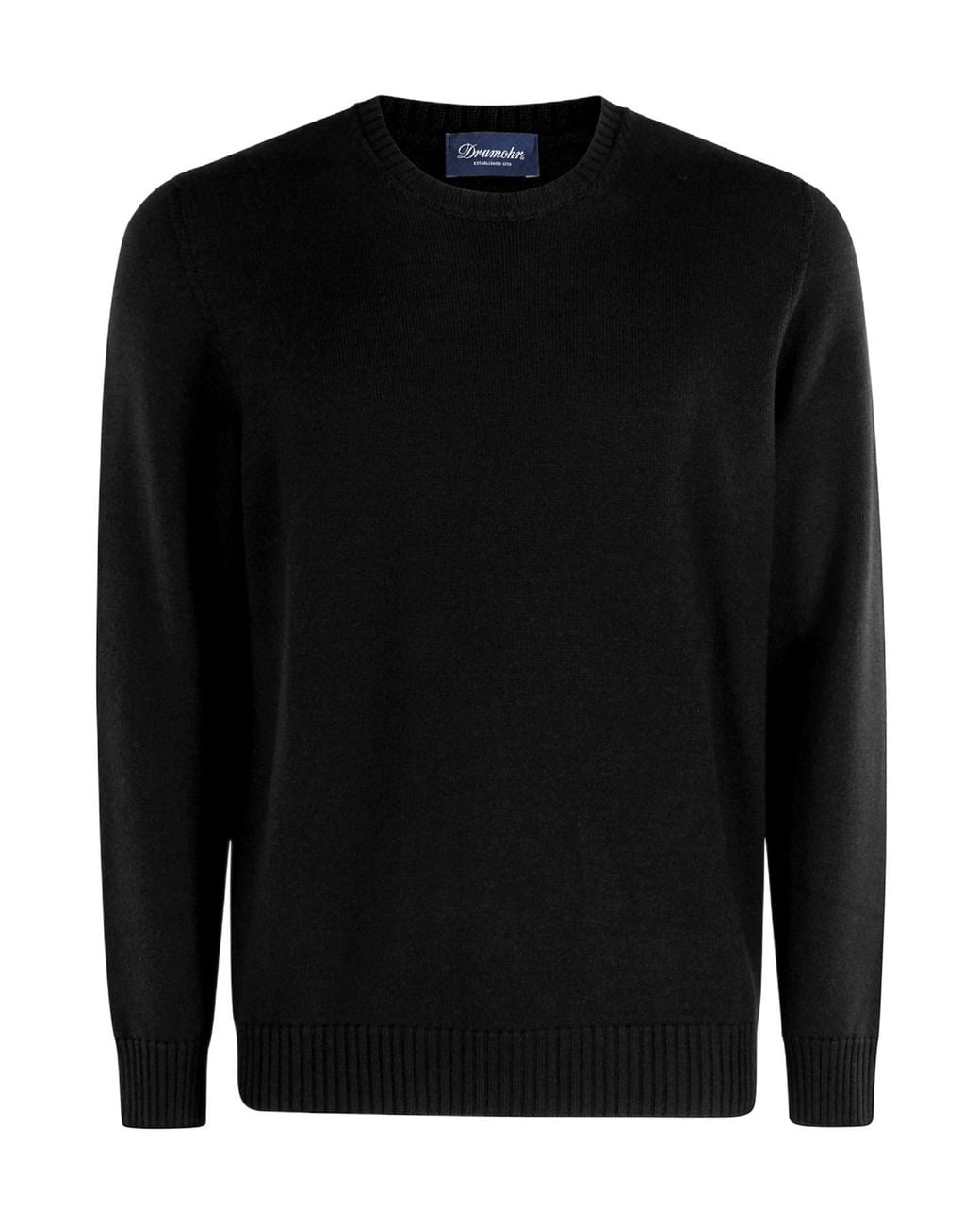 Drumohr Black Long-Sleeved Sweater for men