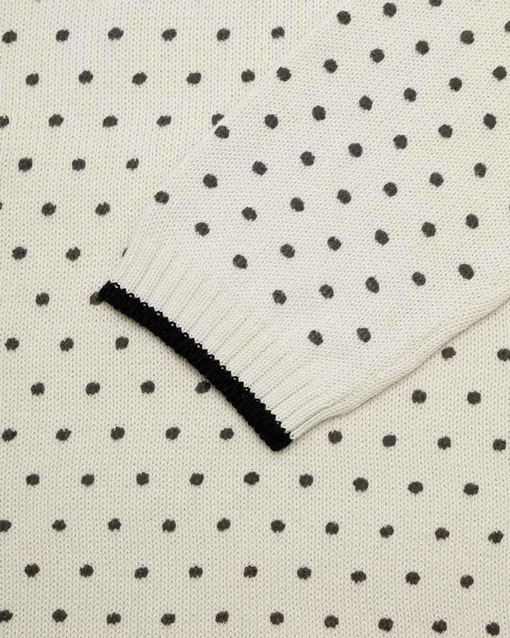 Weekend by Maxmara White Polka Dot Printed Pullover