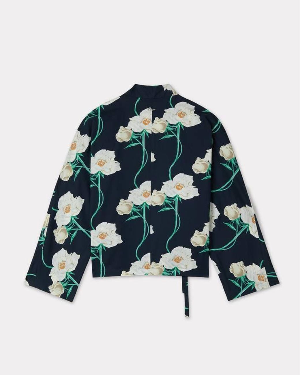 KENZO Blue Floral Wrap Jacket