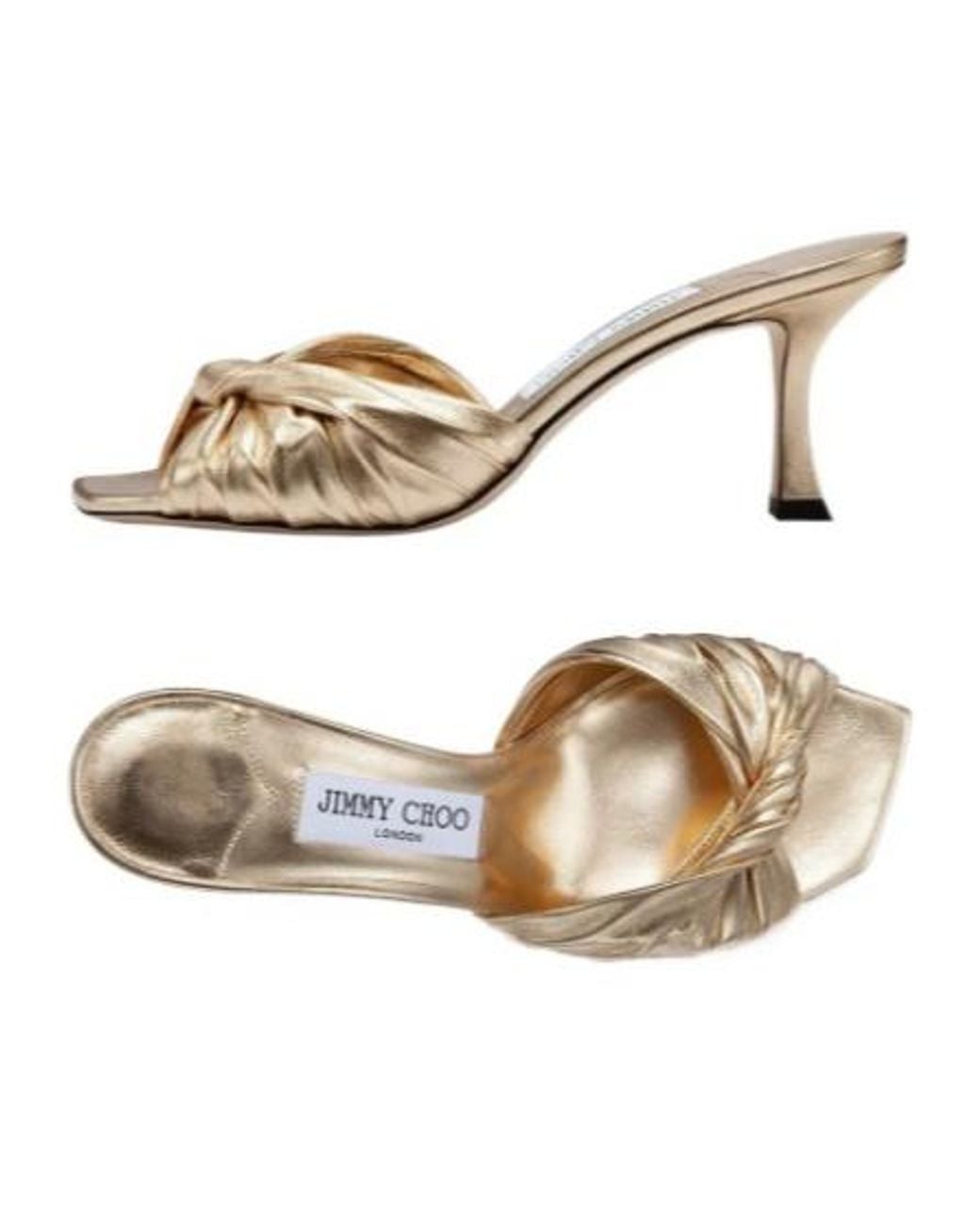 Jimmy Choo Natural Skye Twist Mules