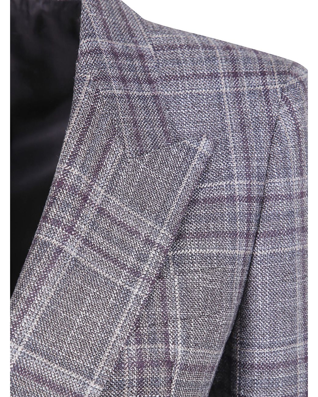 Tagliatore Gray Prince Of Wales Checked Double-Breasted Tailored Blazer