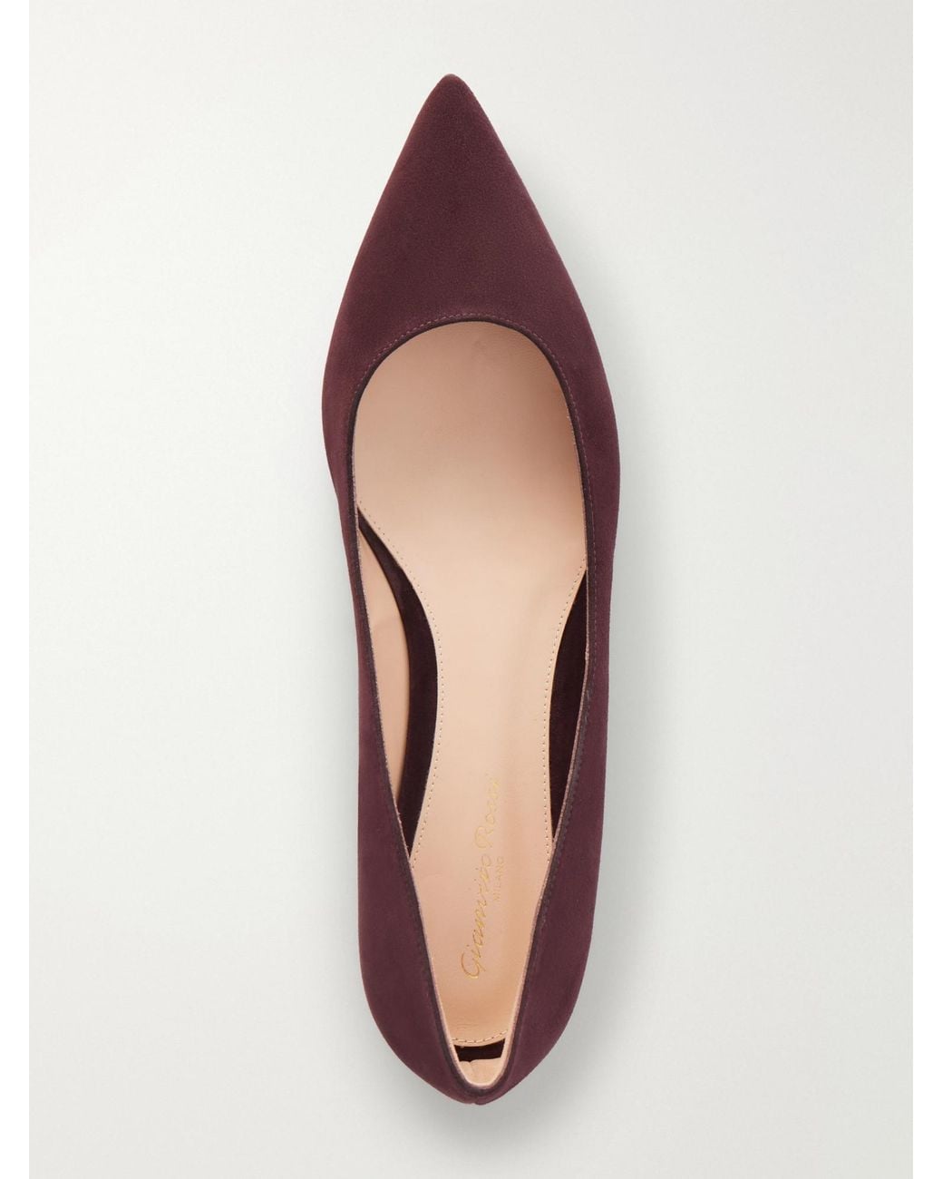 Gianvito Rossi Brown Suede Ballet Flats